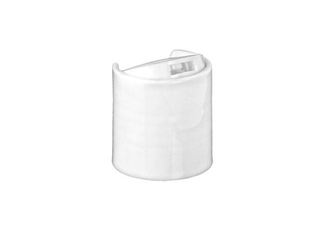 SNDD-26650-WHITE DISPENSING CAP, SMOOTH DISC-TOP CLOSURE WITH A 20/410 FINISH AND A .270 ORIFICE