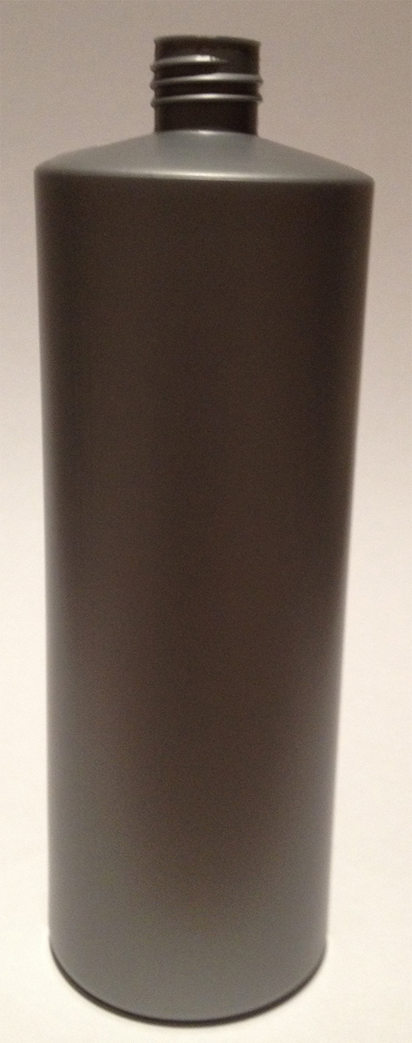 SNEP-50995S-1000ml Silver HDPE Round Bottle (Square Shoulder) 28mm Screw Finish  