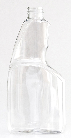 SNEP-500CLTR-500ml Clear PET Pistol Grip Bottle 28mm 410 Finish (194mm tall x 100mm x 55mm)