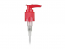 SNHL-21976-RED LOTION PUMP, 24/415 FINISH, FINE RIBBED, 2cc WITH A LOCK DOWN HEAD AND A 5 3/16" DIP TUBE, TRANSLUCENT 