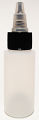 SNSB1OZCYBNTTL-1 Oz (~29.6ml) Natural Squeezer Cylindrical Bottle with square shoulder with Black/Natural Twist Top Lid