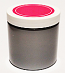SNJPET500SWP-500ml Silver PET Plastic Jar with 89/400 White/Hot Pink Lid 