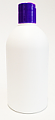 500ml White HDPE Boston Bottle with 28/410 Purple Disc Top Dispensing Lid
