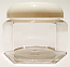 SNJ-24655DW-CLEAR PLASTIC JAR, 8 OZ PET HEXAGON WITH A FLAT BASE and Domed Smooth White 70/400 Lid 