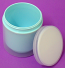 SNEJ-DWB120-Double Walled Light Aqua Blue Jar 120ml with Matching Clear Lid