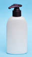 SNSET-23761PP-6Oz White HDPE Flat Sided Oval Bottle with 24/410 Purple Pump
