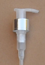 SNHL-37743-24/410 Pump with Shiny Metallic Silver Rim and Natural Plastic Pump Top 