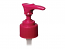 SNHL-17538-FUSCHIA COLOURED LOTION PUMP, 28/410 FINISH, FINE RIBBED, D-5 WITH A LOCKING RING STYLE HEAD AND A 6 7/16" DIP TUBE