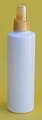 SNSET250TRSQWLOFMS-250ml White PET Tall Round Bottle with Square Shoulder and 24/410 Light Orange Fine Mist Sprayer