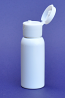 SNSET-50WBPETWFTL-50ml White Boston PET Bottle with Fine Ribbed White Flip Top Lid 24/410  