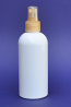 SNSET-250WBPETOFMS-250ml White Boston PET Bottle with Fine Ribbed Orange Fine Mist Sprayer 24/410 