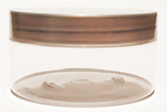 SNJAR200CLFSL-200g Clear PET Plastic Jar with 89/400 Flat Silver Lid