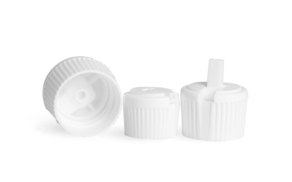 SNDR-2500-02LRG-White Flip Spout Top Cap 24/410 