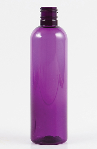 SNEP-250PURTRPETB-250ml Transparent Purple PET Boston Bottle 24mm 415 Finish 
