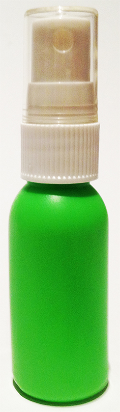 SNSET-4242-30ml Lime Green HDPE Boston Bottle with 18/415 White Fine Mist Sprayer