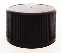 SNDR29602-38mm Black Ribbed Continuous thread cap