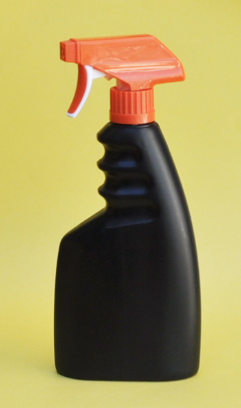 SNSET500BTOS-500ml black trigger bottle with 28/410 Orange/White Sprayer