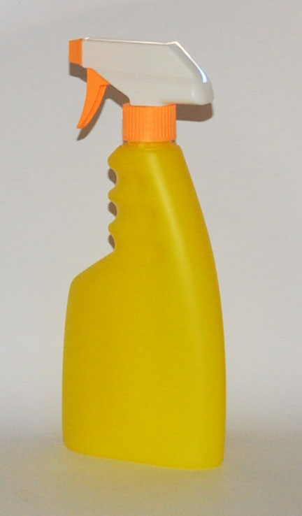 SNSET500YTOWS-500ml Yellow trigger bottle with 28/410 Orange/White Sprayer 