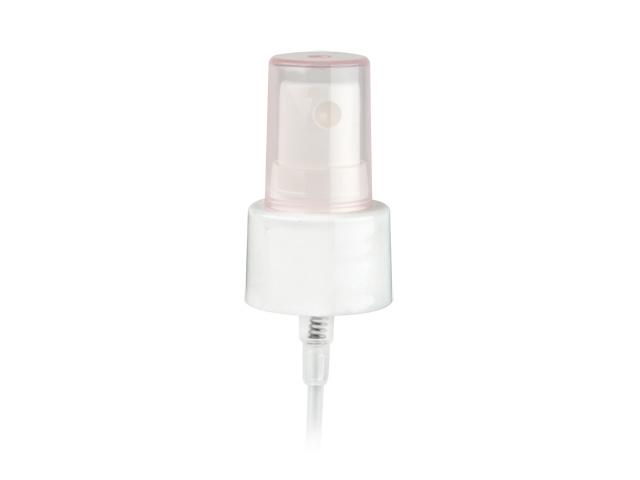 SNHF-16613-WHITE FINE MIST SPRAYER, 24/410 FINISH, SMOOTH 37MS, WITH A PINK TINITED HOOD AND A 2 7/8" DIP TUBE