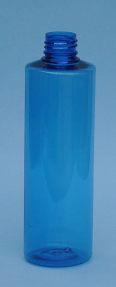 SNEP-THSBPETR250-Sky Blue 250ml Round/Cylindrical PET bottle with 24/410 neck