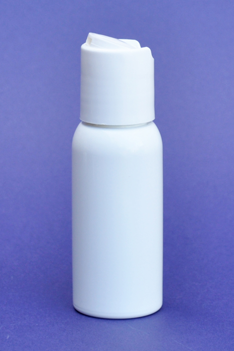 SNSET-50WBPETWDTL-50ml White Boston PET Bottle with White Disc Top Lid 24/410  