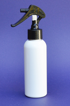 SNSET-100WBPETBSNS-100ml White Boston PET Bottle with Black Swan Neck Sprayer 24/410 
