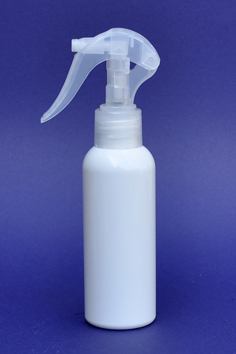 SNSET-100WBPETNSNS-100ml White Boston PET Bottle with Natural Swan Neck Sprayer 24/410 
