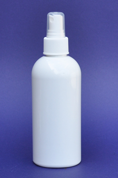 SNSET-250WBPETWFMS-250ml White Boston PET Bottle with Fine Ribbed White Fine Mist Sprayer 24/410 