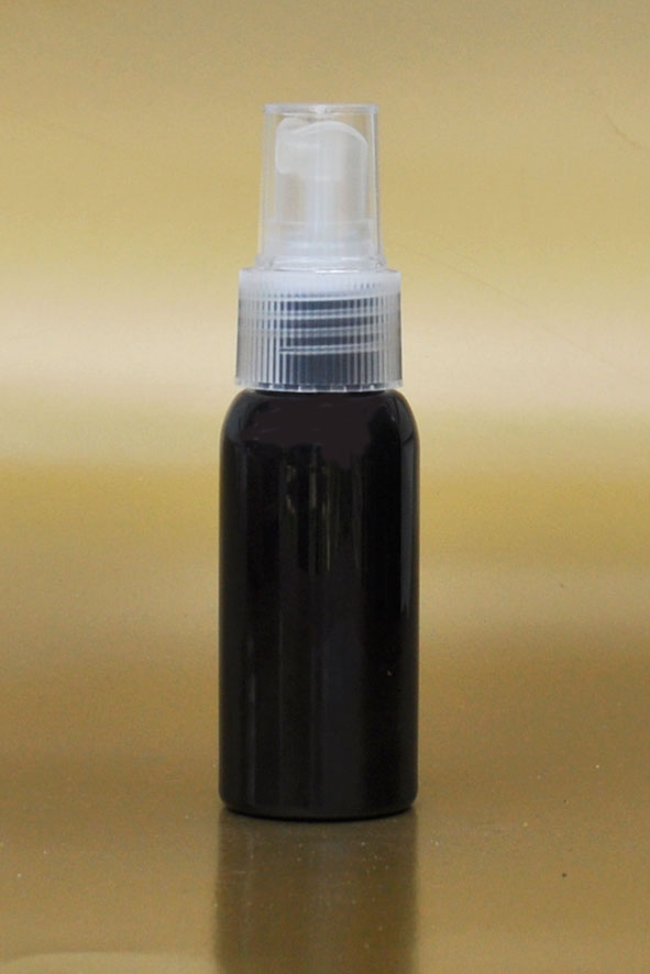 SNSET-50BBPETCLFMS-50ml Black Boston PET Bottle with Clear Fine Mist Sprayer 24/410 