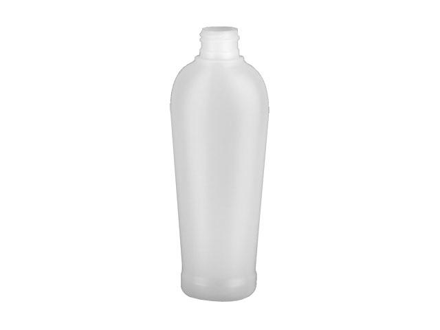 SNEP-25494-NATURAL PLASTIC BOTTLE, 200 ML HDPE REVERSE TAPERED OVAL WITH A 24/410 FINISH, FOOTED