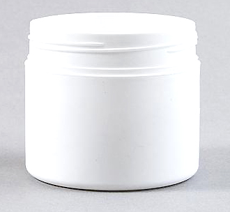 250gr White PP Cosmetic Jar 78mm Screw Finish with matching white lid