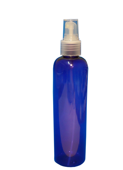 SNSET-B250PETCBNFMS-Plastic Bottle-Boston-Cobalt Blue-250ml with Natural Finger Fine Mist Sprayer