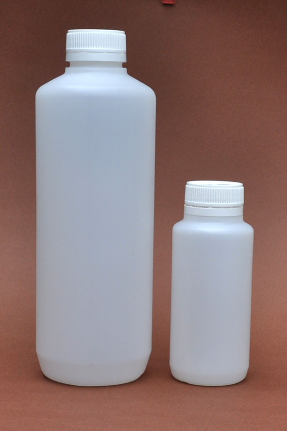 SNSET-1LHDPEDGWTPL-1000ml HDPE Dangerous Goods Natural Cylindrical Bottle with 38mm White Tamper Resistant Lids