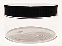 SNJAR250CLFBL-250g Clear PET Plastic Jar with 89/400 Flat Black Lid