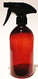 SNSET500ABBPETBTS-500ml Amber Bell Boston PET Bottle with 28/410 Black Trigger Sprayer